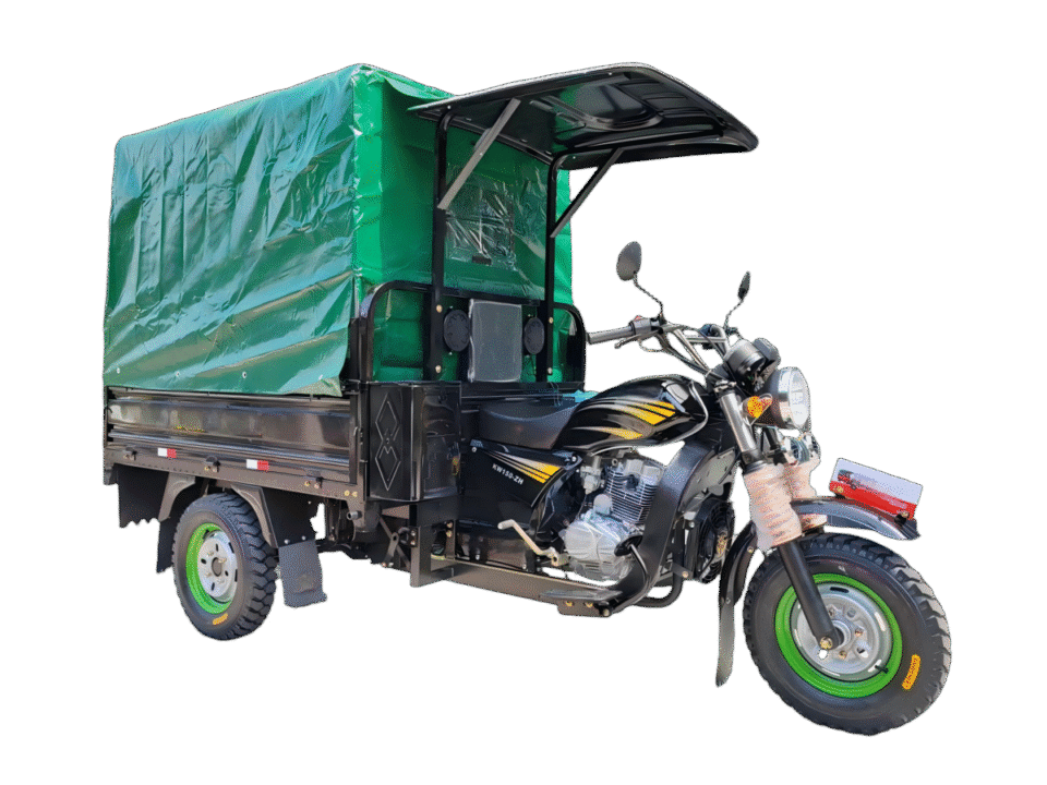 china 150cc gasoline cargo moto tricycle with waterproof awning